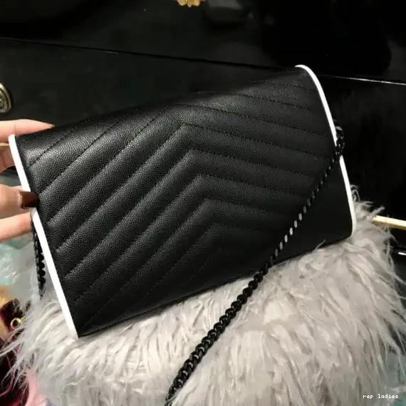 Repzbay REP YSL MATELASSÉ CHAIN CASSANDRE WALLET 0518